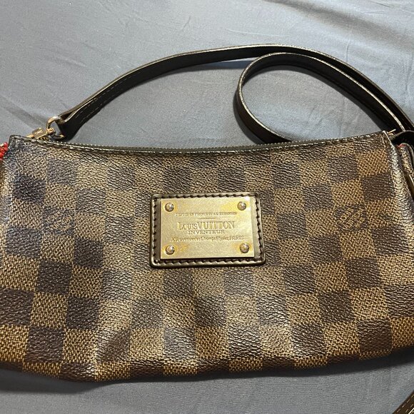Louis Vuitton Damier Ebene Eva Clutch Shoulder Bag - Picture 1 of 14